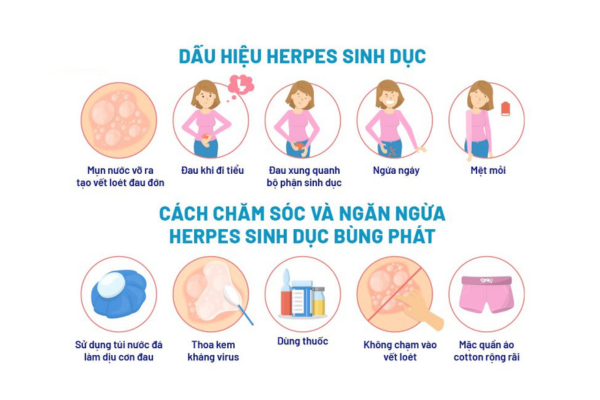 Dâu hiệu và cách chăm sóc herpes sinh dục